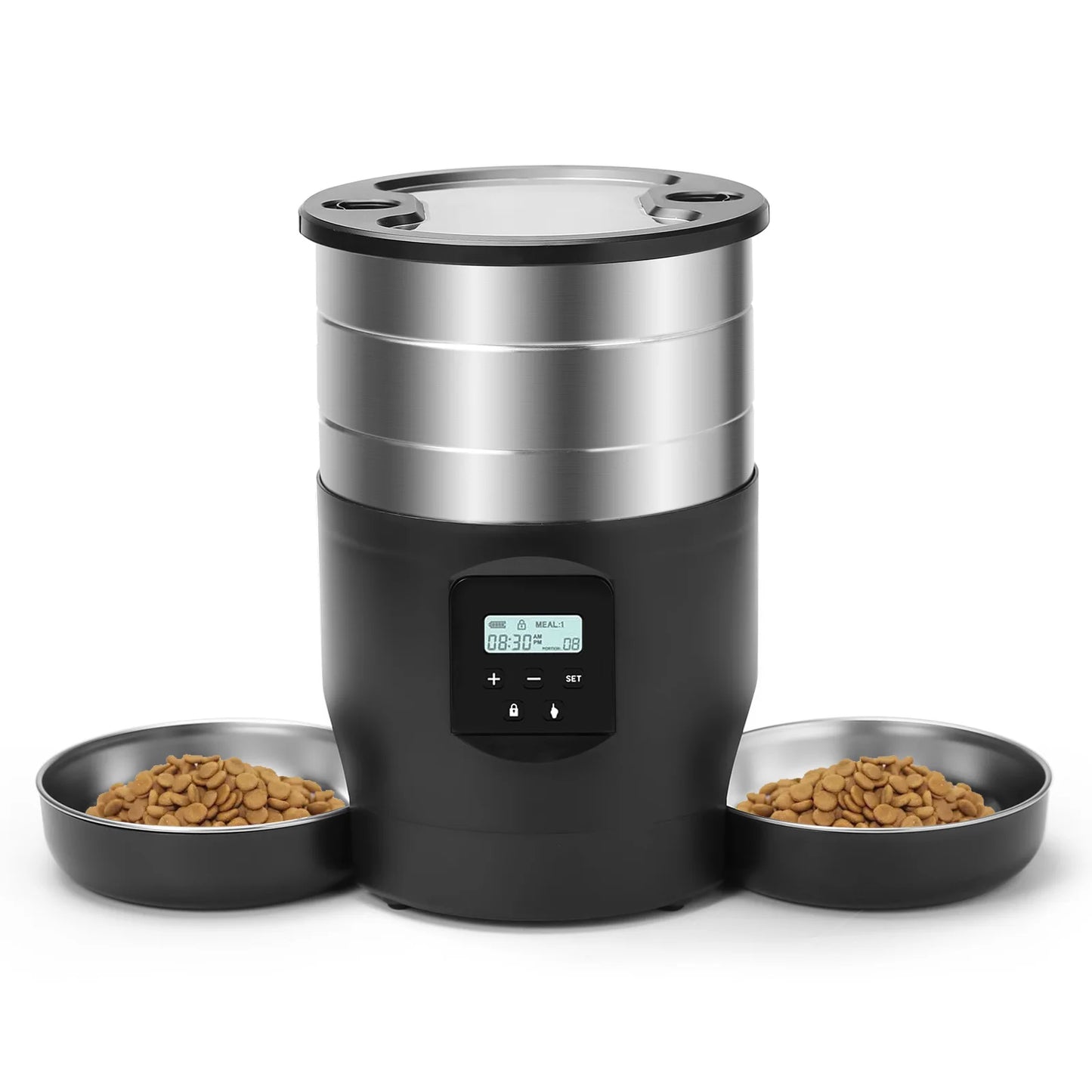 PetMaster 4.5L Intelligenter Futterspender für Katzen und Hunde – App-Steuerung und hygienischer Doppelnapf“