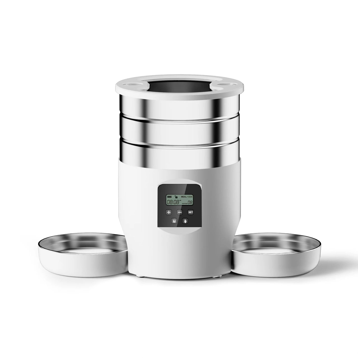 PetMaster 4.5L Intelligenter Futterspender für Katzen und Hunde – App-Steuerung und hygienischer Doppelnapf“