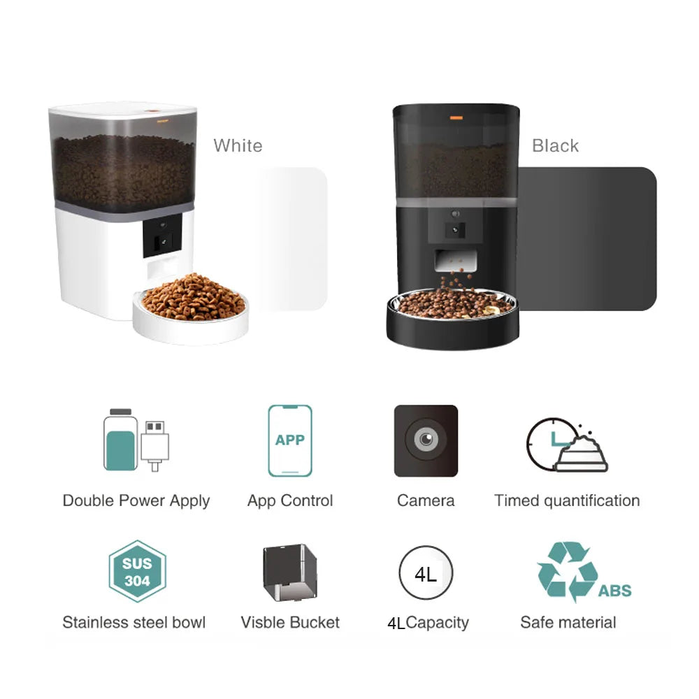 SmartCat 4L – Automatischer Futterautomat mit App und Kamera ohne Steckdose