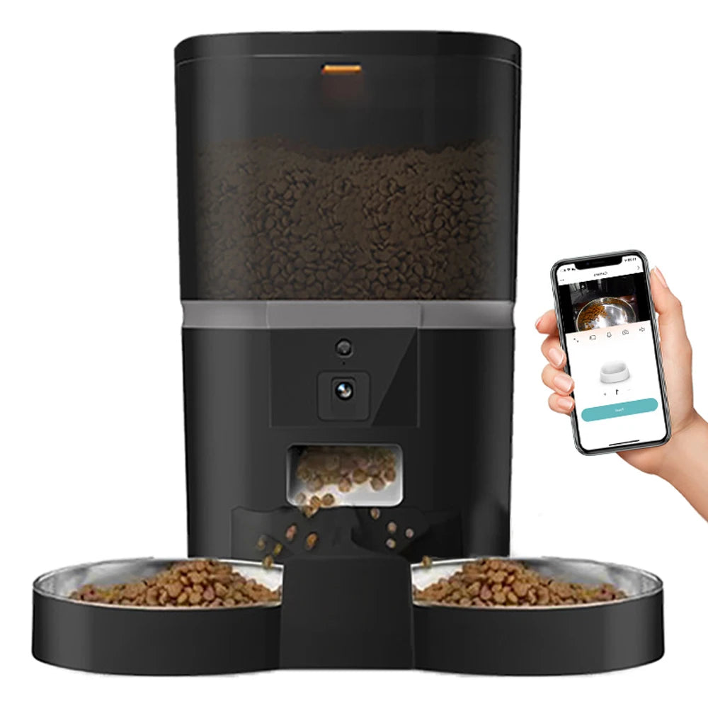„DualFeed 4L – Smarter Futterspender mit Kamera, App- Steuerung und Doppelnapf